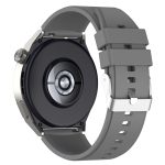 Για Honor Magic Watch 2 42mm 20mm προεξέχον κεφάλι λουράκι σιλικόνης ασημένια πόρπη (γκρι)