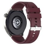 Για Honor Magic Watch 2 42mm 20mm προεξέχον κεφάλι λουράκι σιλικόνης ασημένια πόρπη (κόκκινο κρασί)