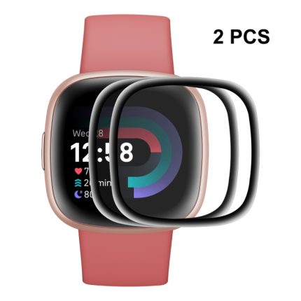 2 PC για Fitbit Versa 4 / Sense 2 ENKAY 3D πλήρους κάλυψης μαλακό PC Edge + PMMA HD οθόνη προστατευτικό ταινία