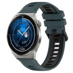 22mm σπορ δίχρωμο ρολόι σιλικόνης (Olive Green + Black) Για Huawei Watch GT3 SE Για Huawei Watch GT3 Pro 46mm Για Huawei Watch Buds Για Huawei Watch GT3 46mm Για Huawei Watch GT Runner Για το Huawei Watch 3 Για Huawei Watch 3 Pro Για Huawei GT2 Pro Για Hu - Image 2