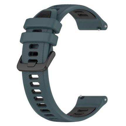 22mm σπορ δίχρωμο ρολόι σιλικόνης (Olive Green + Black) Για Huawei Watch GT3 SE Για Huawei Watch GT3 Pro 46mm Για Huawei Watch Buds Για Huawei Watch GT3 46mm Για Huawei Watch GT Runner Για το Huawei Watch 3 Για Huawei Watch 3 Pro Για Huawei GT2 Pro Για Hu