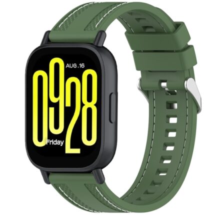 Για Redmi Watch 5 Active / Watch 5 Lite Quick Release Band σιλικόνης με δύο πλευρικές ραφές (πράσινο έλατο)