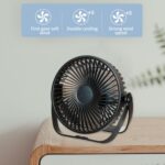 3-σε-1 ηλεκτρικός ανεμιστήρας τοίχος τοποθετημένος ήσυχος μίνι ανεμιστήρας στροβίλων χωρίς ψήκτρες, στυλ: USB βούλωμα (λευκό) - Image 3