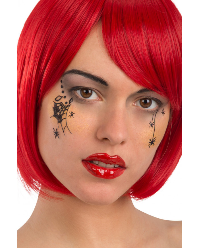 CA_07357_autokollhto_tatouaz_proswpou_araxnh Αυτοκόλλητο Τατουάζ Προσώπου Αράχνη - Image 1