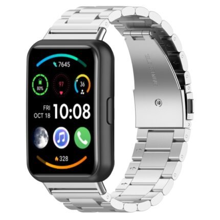 For Huawei Watch Fit 2 Three-bead Metal Stainless Steel Watch Band (ΑΣΗΜΙ)