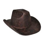 Καπέλο Cowboy Καφέ Deluxe Δερματίνη