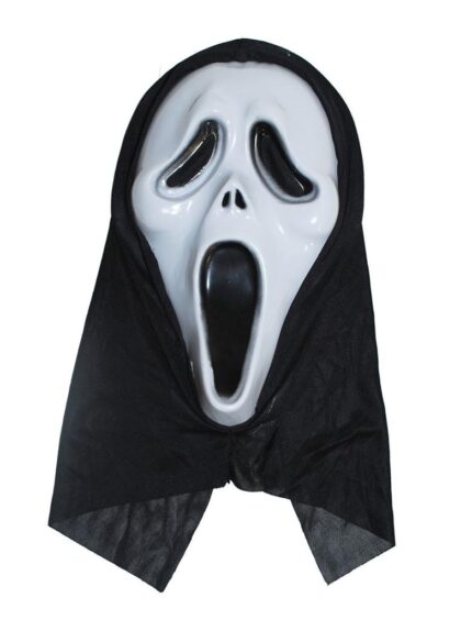 Μάσκα Scream Πλαστική Με Κουκούλα