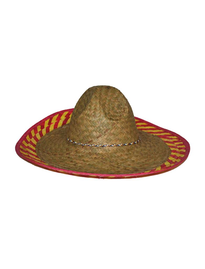 ES_62246_apokriatio_kapelo_mexicanou Καπέλο Μεξικάνου Ψάθινο 45cm Με Διακοσμητικά - Image 1