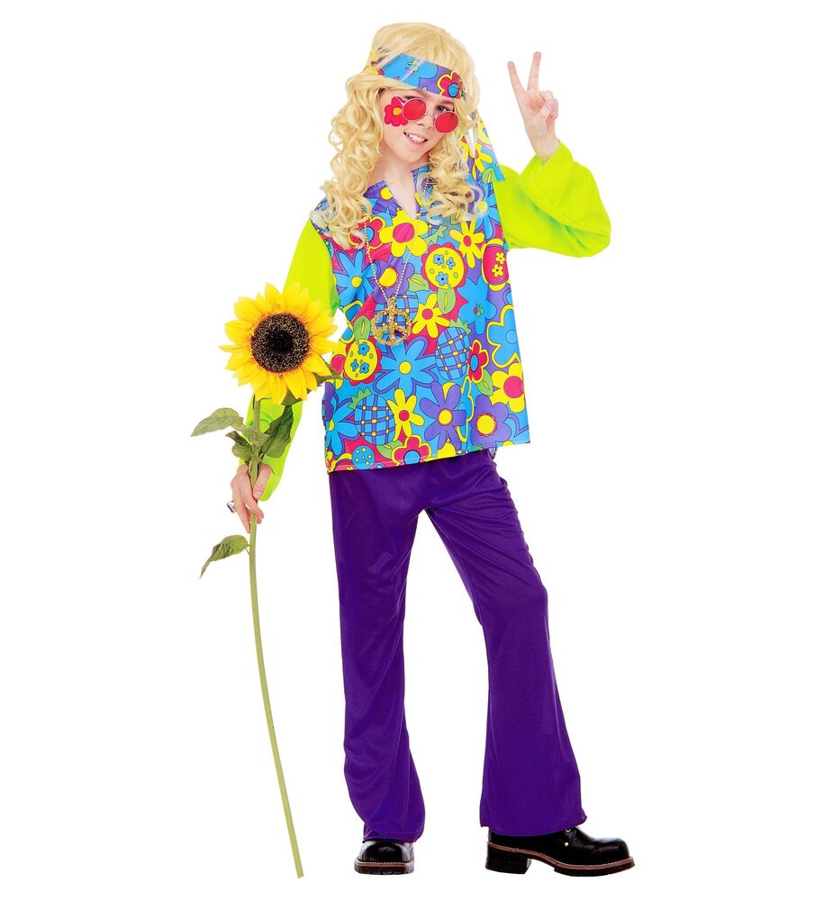 W_38176_apokriatiki_paidiki_stoli_hippie_unisex Παιδική Στολή Hippie 11 - 13 Ετών - Image 1