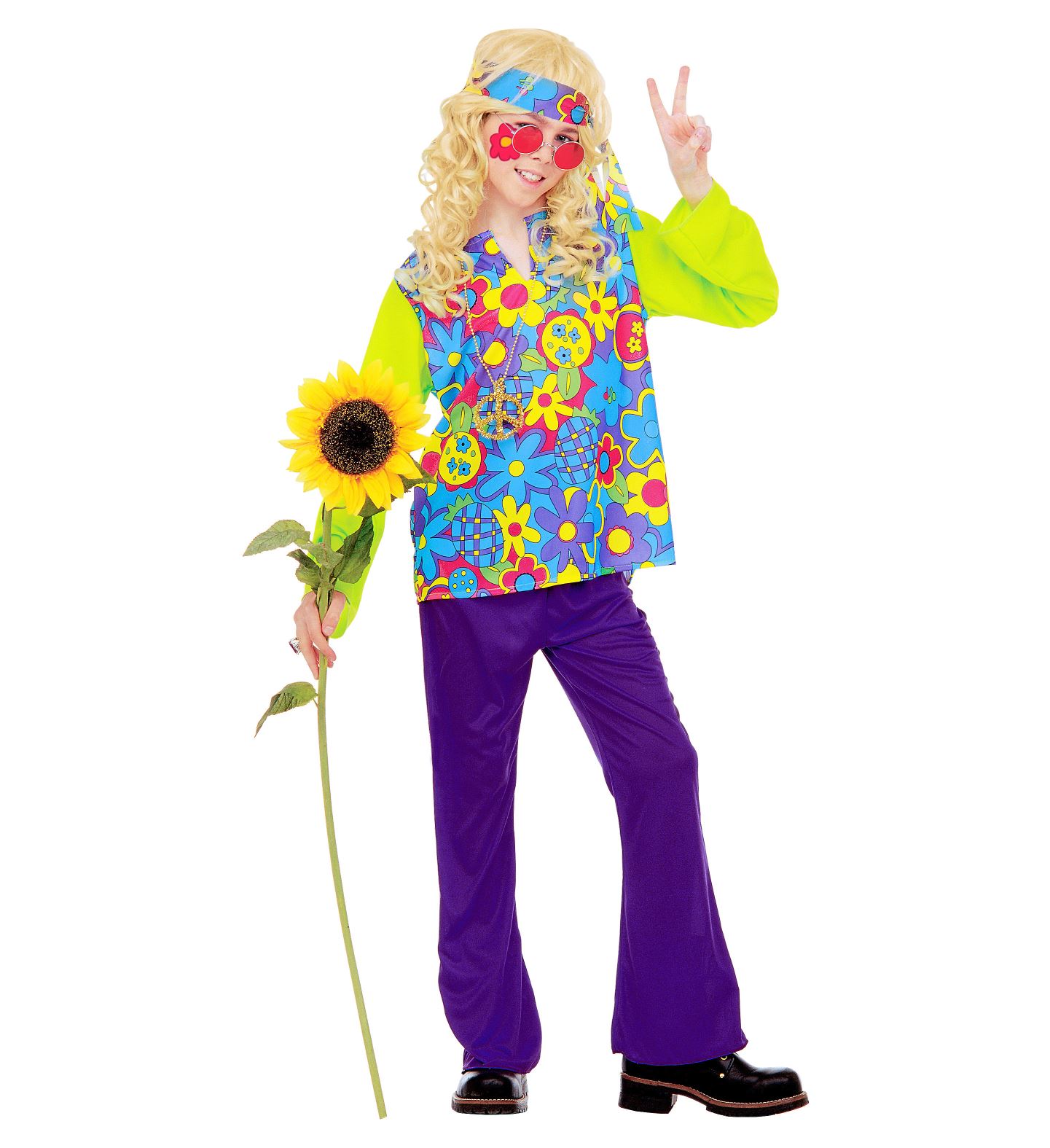 W_38176_apokriatiki_paidiki_stoli_hippie_unisex Παιδική Στολή Hippie 5 - 7 Ετών - Image 1