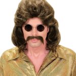 Περούκα 70's Και Μουστάκι
