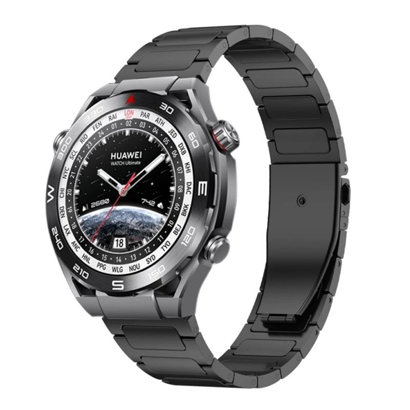 EDA006438101A Για Huawei Watch 4 / 4 Pro 22mm Flat Buckle Titanium Alloy Watch Band(Black) - Image 1