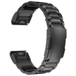 Για Garmin 22mm Five-beads Titanium Alloy Push Buckle Metal Quick Release Watch Band(Black) 