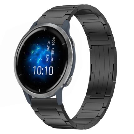 Για Garmin Venu 2 22mm I-Shaped Titanium Alloy Watch Band(Black) 