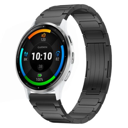 Για Garmin Venu 3 22mm I-Shaped Titanium Alloy Watch Band(Black) 