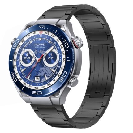 Για Huawei Watch Ultimate 22mm I-Shaped Titanium Alloy Watch Band(Black) 