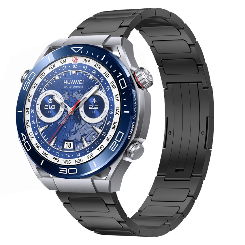 SYA002348003A Για Huawei Watch Ultimate 22mm I-Shaped Titanium Alloy Watch Band(Black) - Image 1