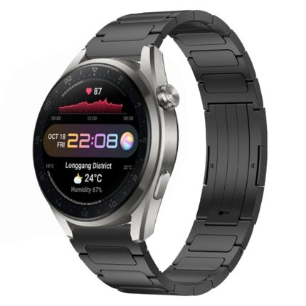 Για Huawei Watch 3 Pro New 22mm I-Shaped Titanium Alloy Watch Band(Black) 