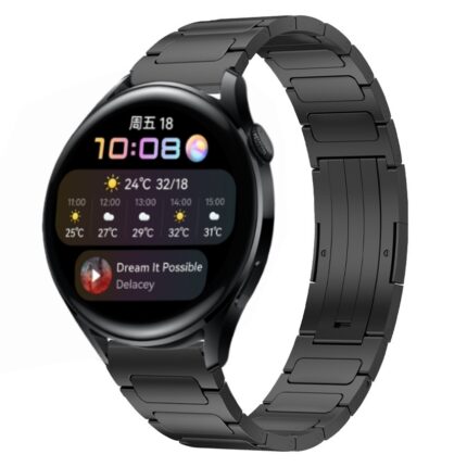 Για Huawei Watch 3 22mm I-Shaped Titanium Alloy Watch Band(Black) 