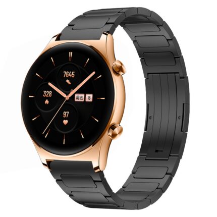 Για Honor Watch GS 3 22mm I-Shaped Titanium Alloy Watch Band(Black) 