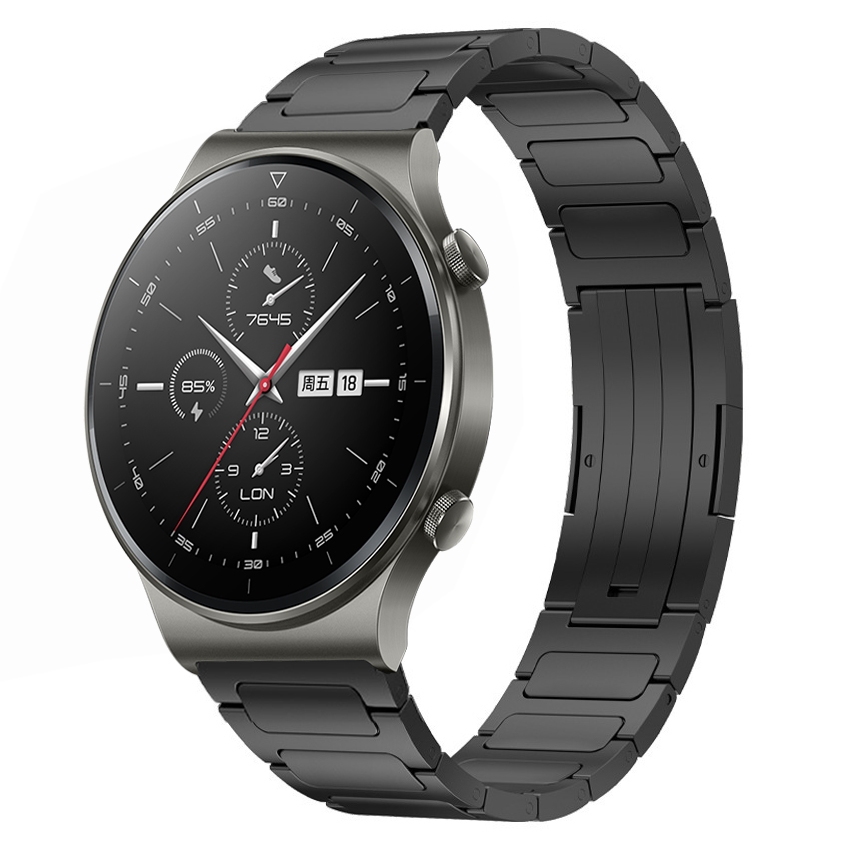 SYA002348014A Για Huawei GT2 Pro 22mm I-Shaped Titanium Alloy Watch Band(Black) - Image 1