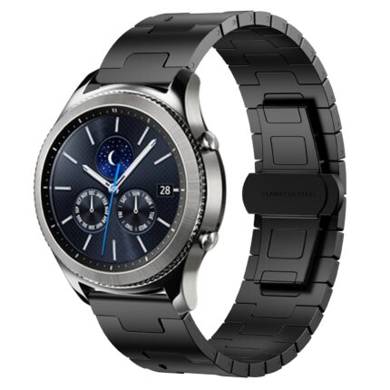 Για Samsung Galaxy Gear S3 Classic Titanium Alloy 22mm Metal Watch Band(Black) 