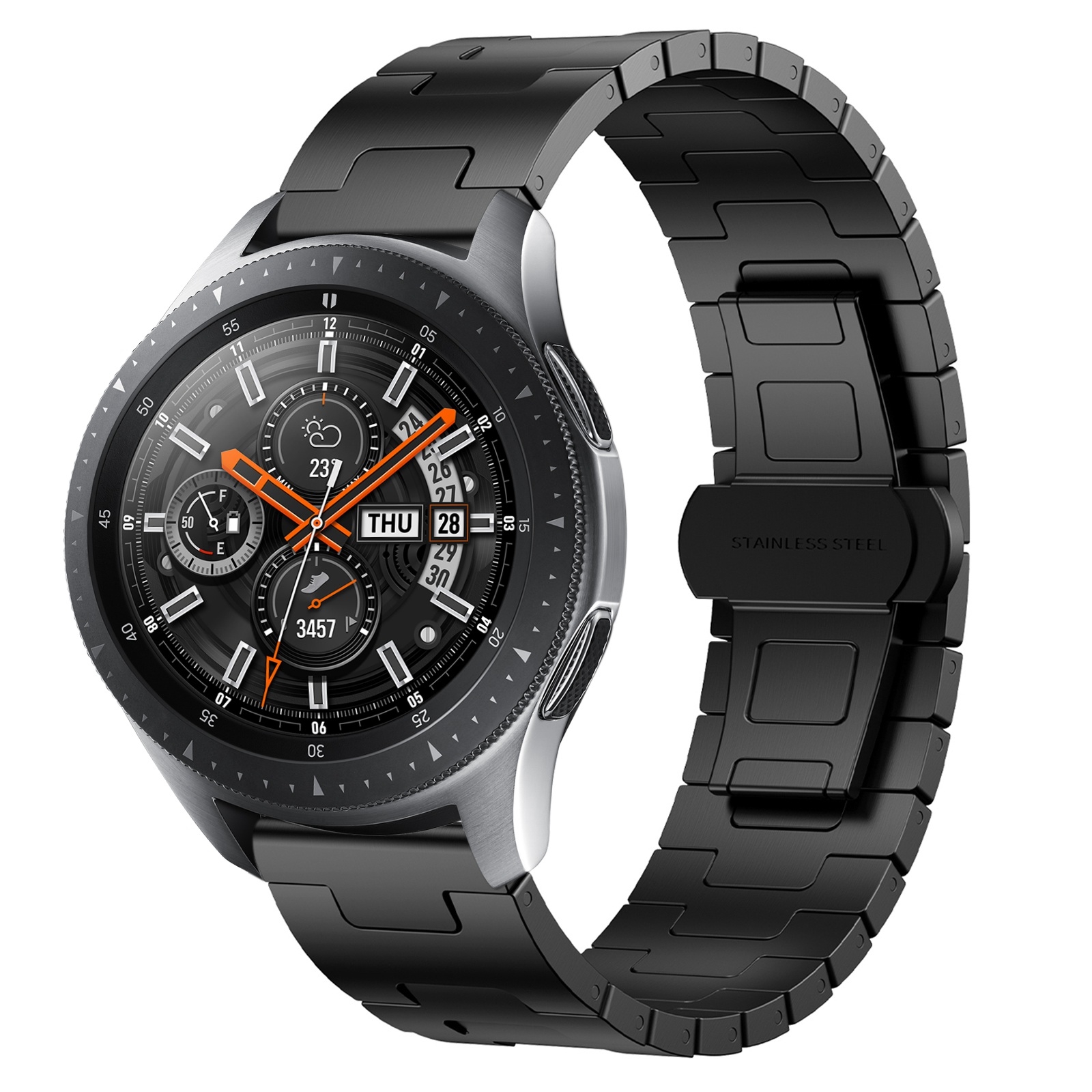 SYA002715404A Για Samsung Galaxy Watch 46mm Titanium Alloy 22mm Metal Watch Band(Black) - Image 1