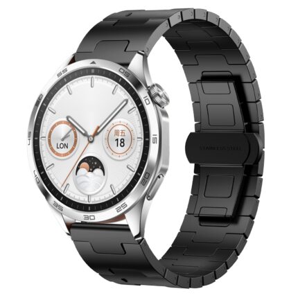 Για Huawei watch GT4 46mm Titanium Alloy 22mm Metal Watch Band(Black) 