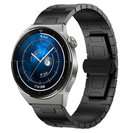 Για Huawei Watch GT3 Pro 46mm Titanium Alloy 22mm Metal Watch Band(Black) 