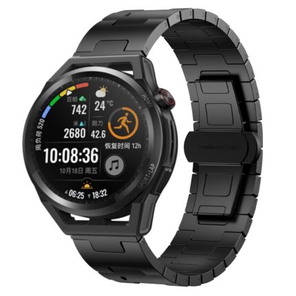 Για Huawei Watch GT Runner Titanium Alloy 22mm Metal Watch Band(Black) 