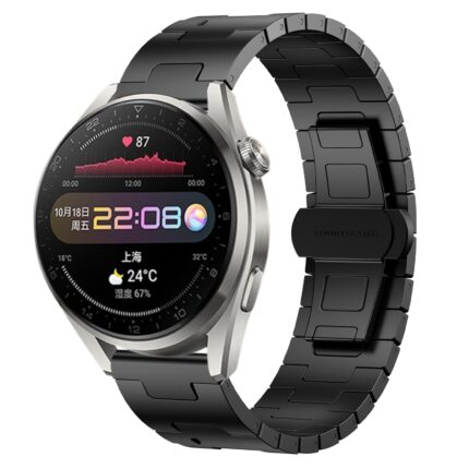Για Huawei Watch3 Pro Titanium Alloy 22mm Metal Watch Band(Black) 