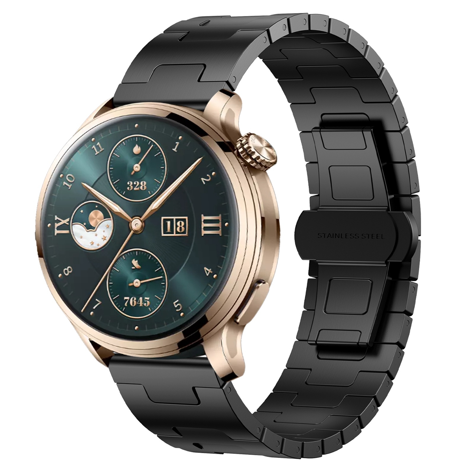 SYA002715802A Για Honor Watch 4 Pro Titanium Alloy 22mm Metal Watch Band(Black) - Image 1