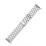 For Apple Watch Series 9&8&7 41mm / SE 3&SE 2&6&SE&5&4 40mm / 3&2&1 38mm Fold Buckle 3 Beads Stainless Steel Watch Band(Silver) - Image 2