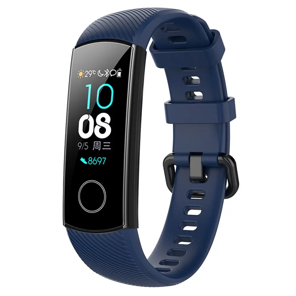 CA8184L Smart Watch Silicone Watch Band for Huawei Honor Band 4 / Band 5(Blue) - Image 1