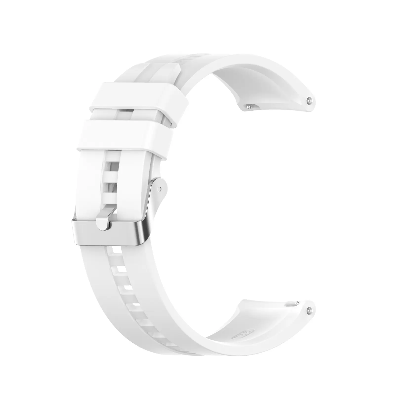EDA001020401A For Xiaomi Watch Color Sport Silicone Watch Band with Silver Steel Buckle(White) - Image 1