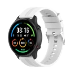 For Xiaomi Watch Color Sport Silicone Watch Band with Silver Steel Buckle(White) - Image 4