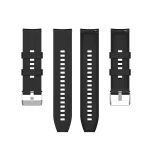 22mm For Xiaomi Watch Color Sport Silicone Watch Band with Silver Steel Buckle(Black) - Image 2