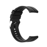 22mm For Xiaomi Watch Color Sport Silicone Watch Band with Silver Steel Buckle(Black) - Image 3