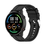 22mm For Xiaomi Watch Color Sport Silicone Watch Band with Silver Steel Buckle(Black) - Image 4