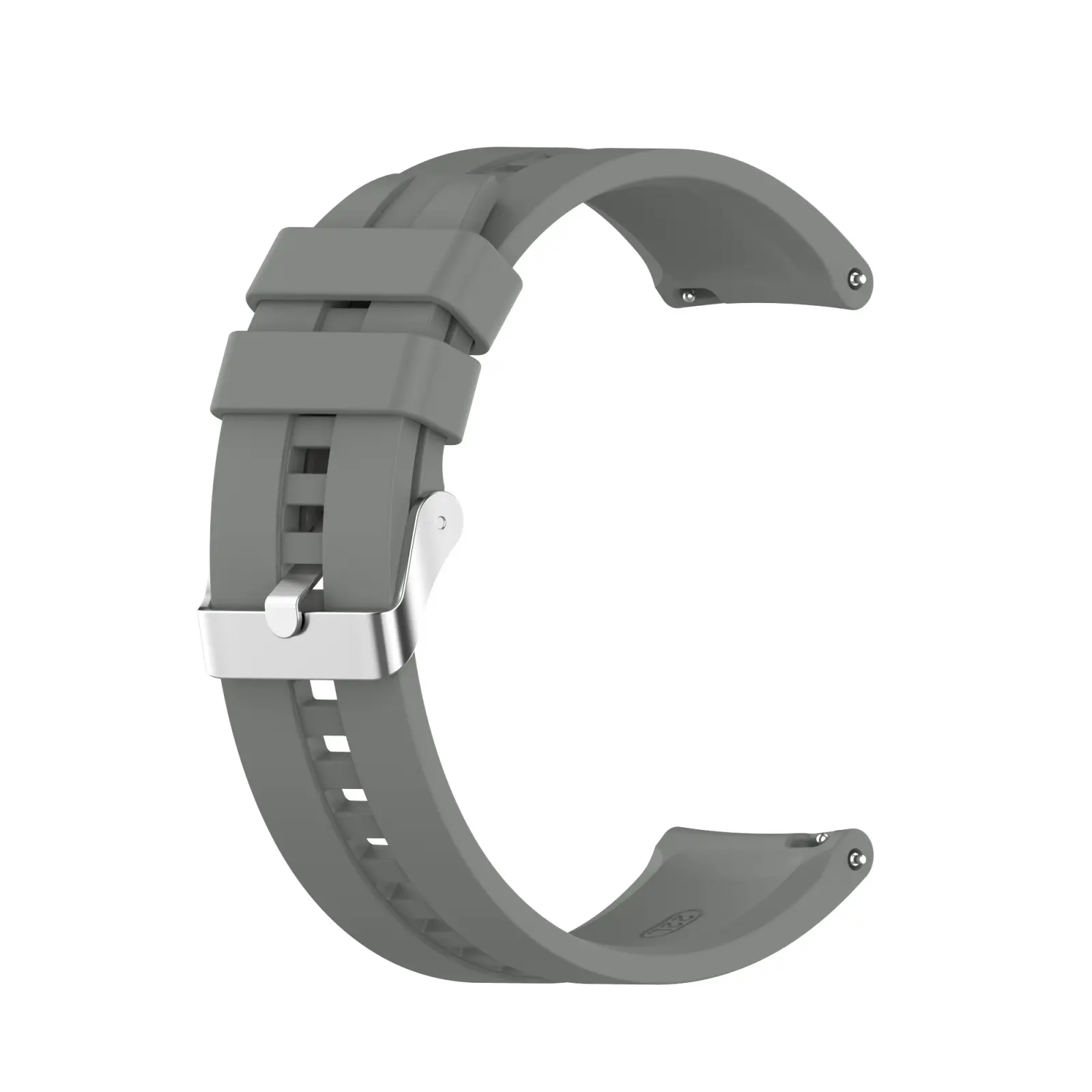 EDA001020401G For Xiaomi Watch Color Sport Silicone Watch Band with Silver Steel Buckle(Grey) - Image 1