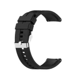 For TicWatch Pro 3 Silicone Watch Band with Silver Steel Buckle(Black)Κατάλληλα μοντέλα : για Ticwatch Pro3, για Ticwatch Pro 2020, για Ticwatch GTX, για Ticwatch Pro, για Ticwatch E2, για Ticwatch S2