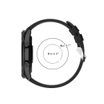 For TicWatch Pro 3 Silicone Watch Band with Silver Steel Buckle(Dark Green) - Image 7