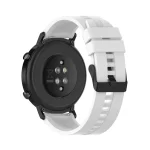 For Huawei Watch GT 2 42mm Silicone Watch Band with Black Buckle(White) - Image 5
