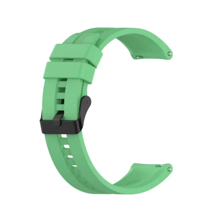 For Huawei Watch GT 2 42mm Silicone Watch Band with Black Buckle(Mint Green)