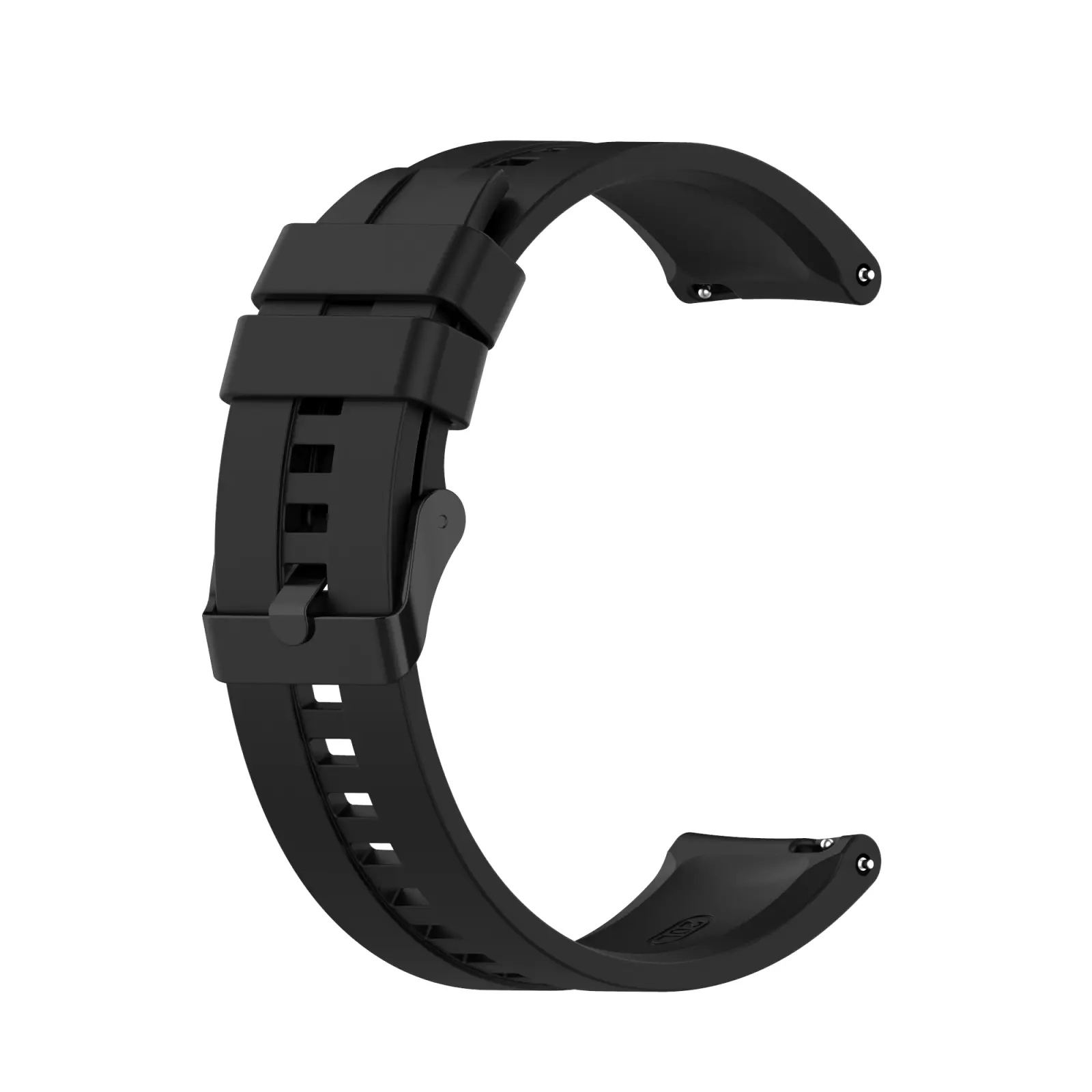 EDA001023301E Για Huawei Watch GT 2 Ζάντα ρολογιού σιλικόνης 42 mm με μαύρη αγκράφα (Μαύρη) - Image 1