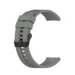 20mm For Huawei Watch GT 2 42mm Silicone Watch Band with Black Buckle(Grey)