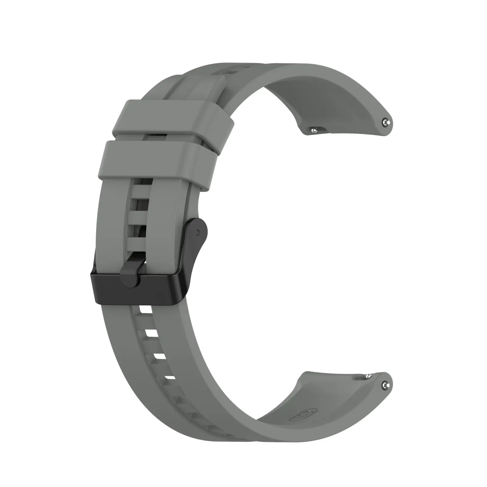 EDA001023301G 20mm For Huawei Watch GT 2 42mm Silicone Watch Band with Black Buckle(Grey) - Image 1