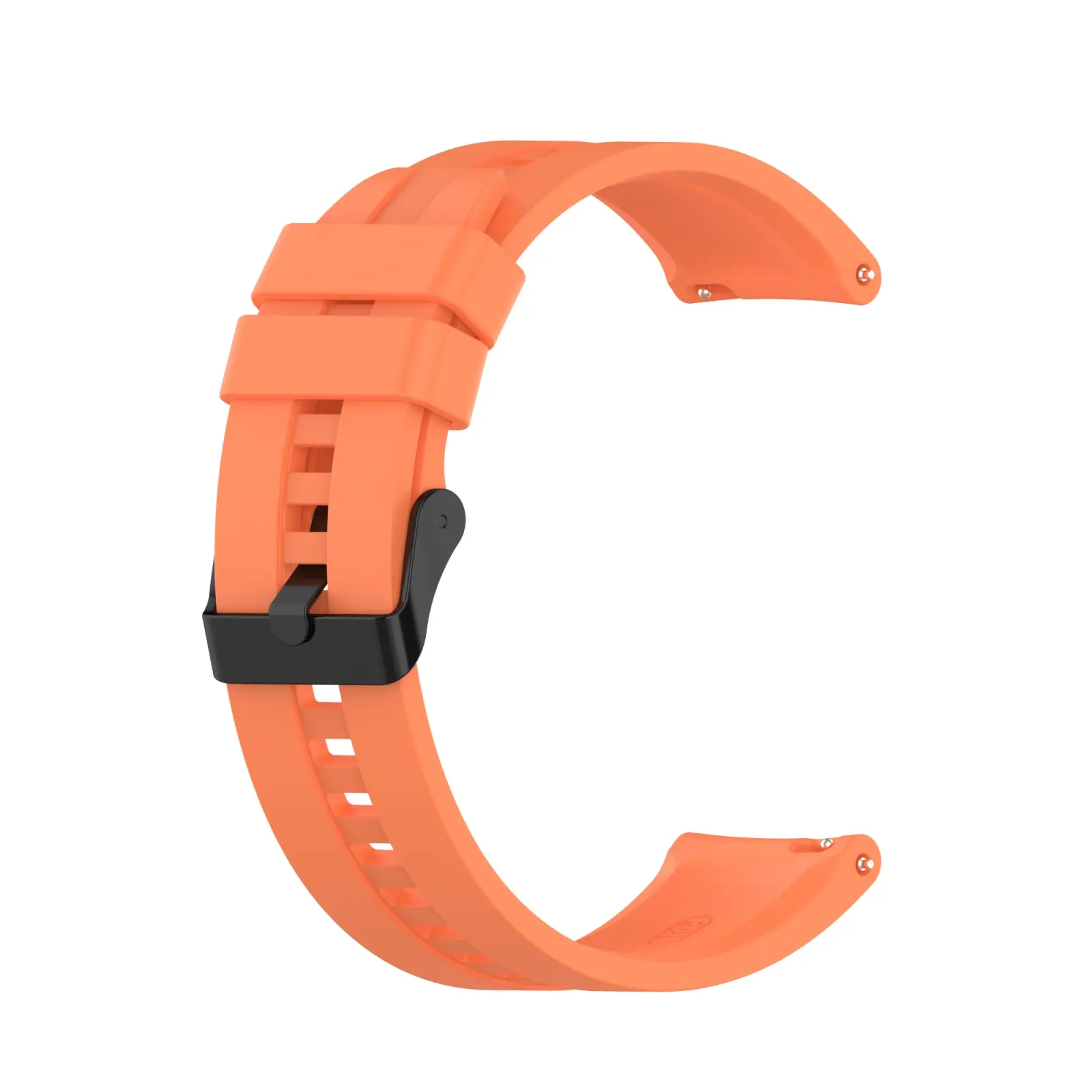 EDA001023301H For Huawei Watch GT 2 42mm Silicone Watch Band with Black Buckle(Vibrant Orange) - Image 1