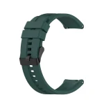 For Huawei Watch GT 2 42mm Silicone Watch Band with Black Buckle(Dark Green)