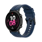For Huawei Watch GT 2 42mm Silicone Watch Band with Black Buckle(Dark Blue) - Image 4
